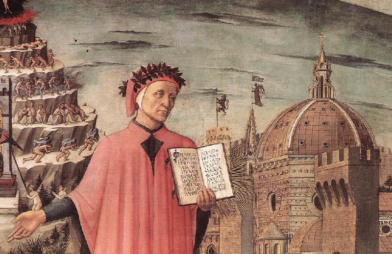 DOMENICO DI MICHELINO Dante and the Three Kingdoms (detail) fdgj oil painting image